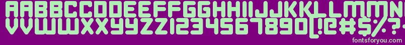 HappyBomb Font – Green Fonts on Purple Background