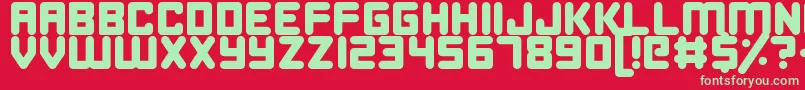 HappyBomb Font – Green Fonts on Red Background