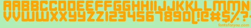 HappyBomb Font – Orange Fonts on Green Background