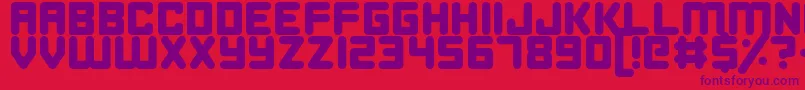 HappyBomb Font – Purple Fonts on Red Background