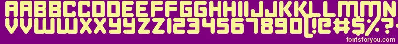 HappyBomb Font – Yellow Fonts on Purple Background