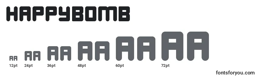 HappyBomb Font Sizes