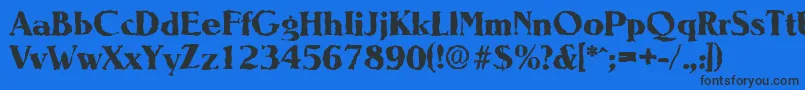 NevadarandomXboldRegular Font – Black Fonts on Blue Background