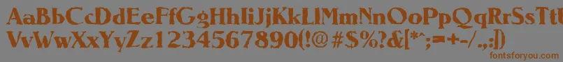 NevadarandomXboldRegular Font – Brown Fonts on Gray Background