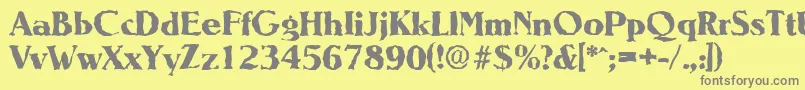 NevadarandomXboldRegular Font – Gray Fonts on Yellow Background