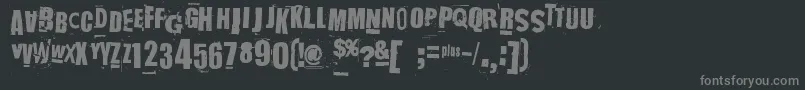 フォントNastymsg2 – 黒い背景に灰色の文字
