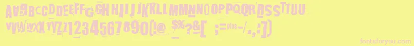 Nastymsg2 Font – Pink Fonts on Yellow Background