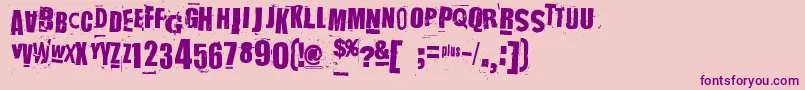 Nastymsg2 Font – Purple Fonts on Pink Background