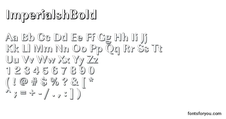 Шрифт ImperialshBold – алфавит, цифры, специальные символы