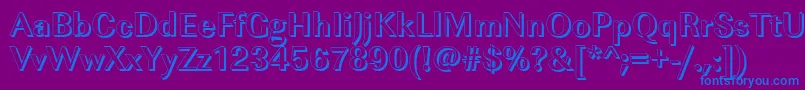 ImperialshBold Font – Blue Fonts on Purple Background