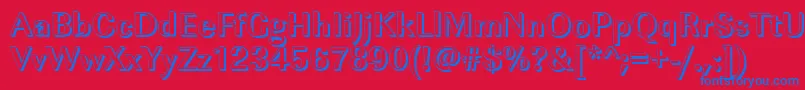 ImperialshBold Font – Blue Fonts on Red Background