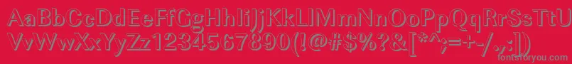 ImperialshBold Font – Gray Fonts on Red Background