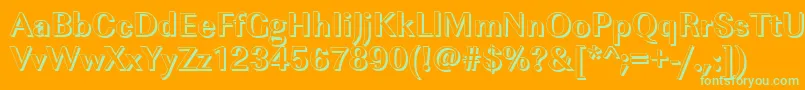 ImperialshBold Font – Green Fonts on Orange Background