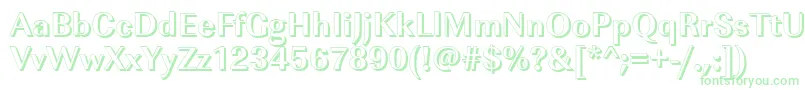 ImperialshBold-Schriftart – Grüne Schriften auf weißem Hintergrund