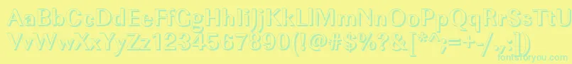 ImperialshBold Font – Green Fonts on Yellow Background