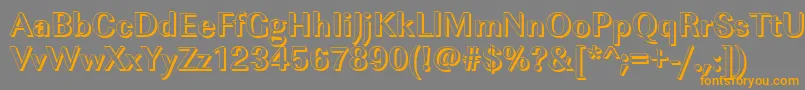 ImperialshBold Font – Orange Fonts on Gray Background