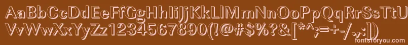 ImperialshBold Font – Pink Fonts on Brown Background