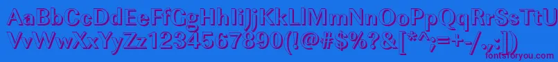ImperialshBold Font – Purple Fonts on Blue Background
