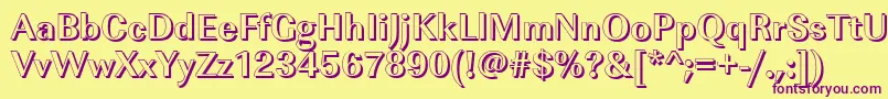 ImperialshBold Font – Purple Fonts on Yellow Background