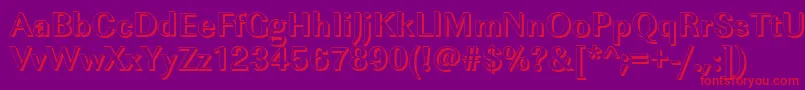 ImperialshBold Font – Red Fonts on Purple Background
