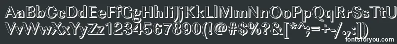 Шрифт ImperialshBold – белые шрифты на чёрном фоне