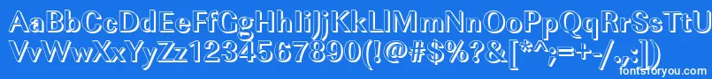 ImperialshBold Font – White Fonts on Blue Background