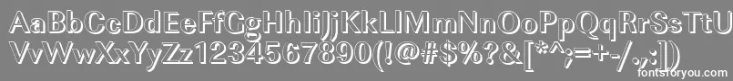 ImperialshBold-Schriftart – Weiße Schriften auf grauem Hintergrund
