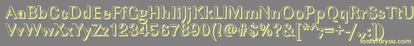 ImperialshBold Font – Yellow Fonts on Gray Background