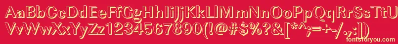 ImperialshBold Font – Yellow Fonts on Red Background