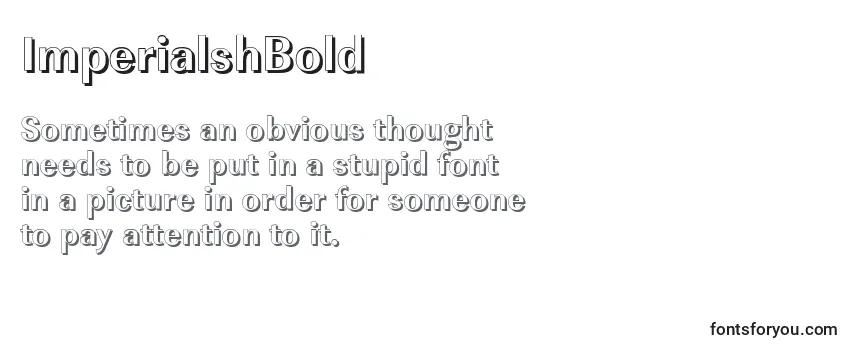 Review of the ImperialshBold Font