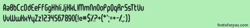 Zealousy Font – Black Fonts on Green Background
