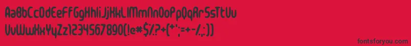 Zealousy Font – Black Fonts on Red Background