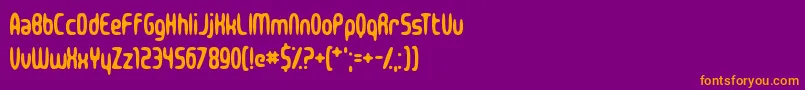 Zealousy Font – Orange Fonts on Purple Background