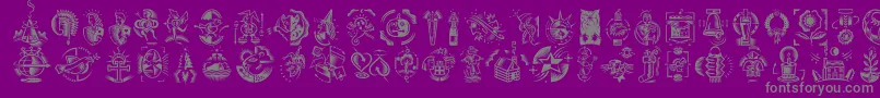 More about DfCelebrationsLetPlain.1.0 Font DfCelebrationsLetPlain.1.0 Font – Gray Fonts on Purple Background
