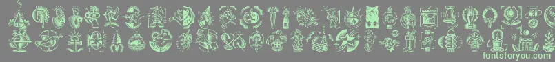Police DfCelebrationsLetPlain.1.0 – polices vertes sur fond gris