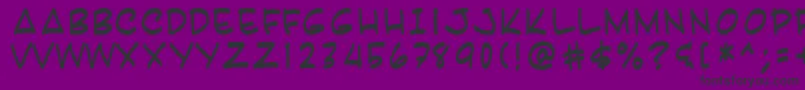 フォントKaran – 紫の背景に黒い文字