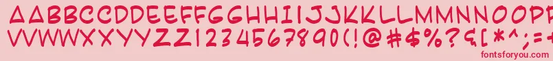 Karan Font – Red Fonts on Pink Background