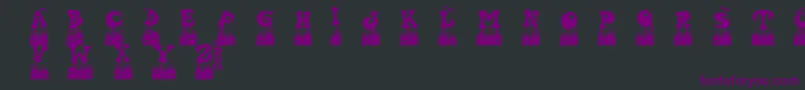 Halovendemo Font – Purple Fonts on Black Background