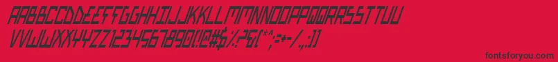 フォントBiotypci – 赤い背景に黒い文字
