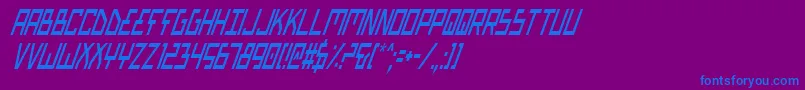 Шрифт Biotypci – синие шрифты на фиолетовом фоне