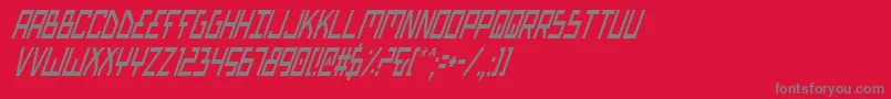 Biotypci-fontti – harmaat kirjasimet punaisella taustalla