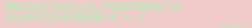 フォントBiotypci – ピンクの背景に緑の文字