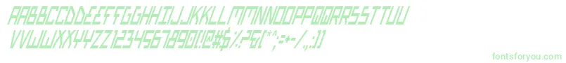 フォントBiotypci – 白い背景に緑のフォント