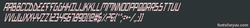 Шрифт Biotypci – розовые шрифты на чёрном фоне
