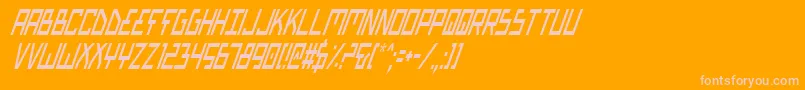 フォントBiotypci – オレンジの背景にピンクのフォント