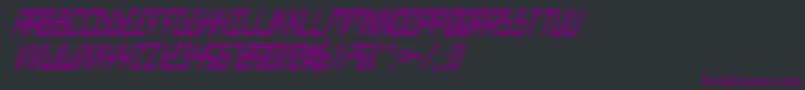 Шрифт Biotypci – фиолетовые шрифты на чёрном фоне