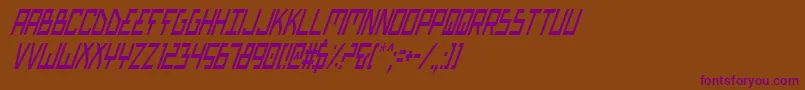 Шрифт Biotypci – фиолетовые шрифты на коричневом фоне