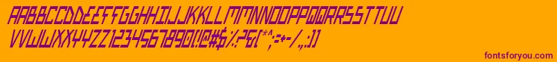 Шрифт Biotypci – фиолетовые шрифты на оранжевом фоне
