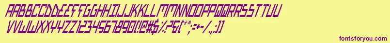 Biotypci Font – Purple Fonts on Yellow Background