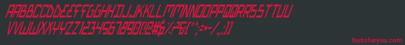 フォントBiotypci – 黒い背景に赤い文字